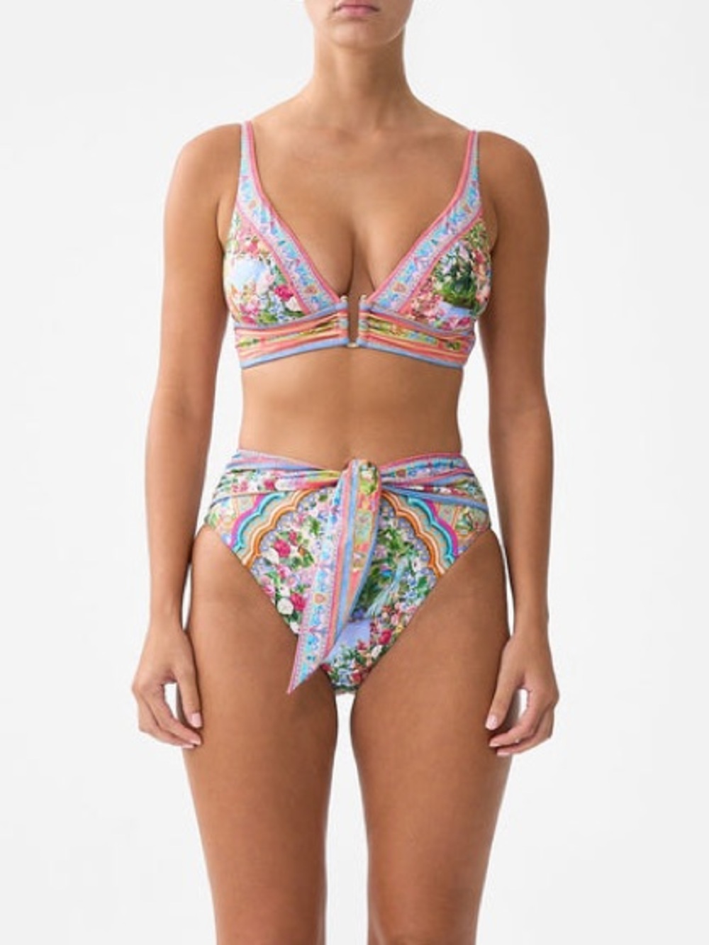 Camilla Flamenco Flamingo Bikini Set, Pink & Blue